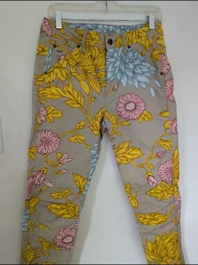 G-Star Raw Mid Boyfriend 5622 Tan Floral Print Jeans Size 25